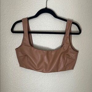 Skims Faux Leather Bralette
